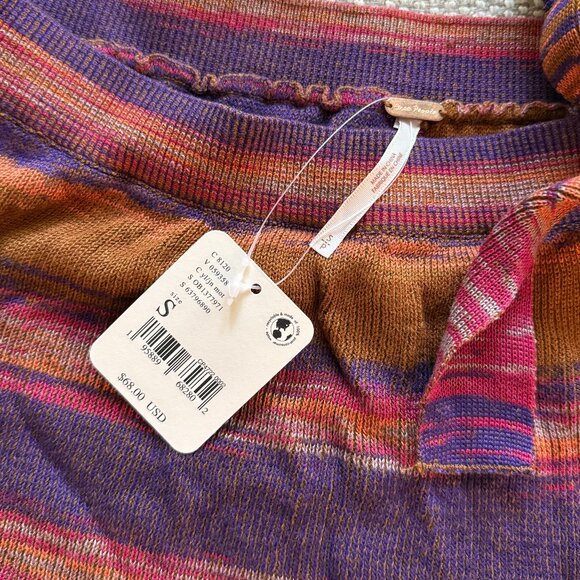 NWT Free People Sunrise Knit Wrap Skort in Sunset Combo - Size Small - Picture 3 of 5